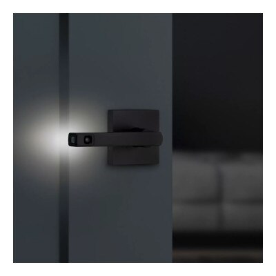 Kwikset Halifax LED Motion Activated Privacy Lever, Black Matte